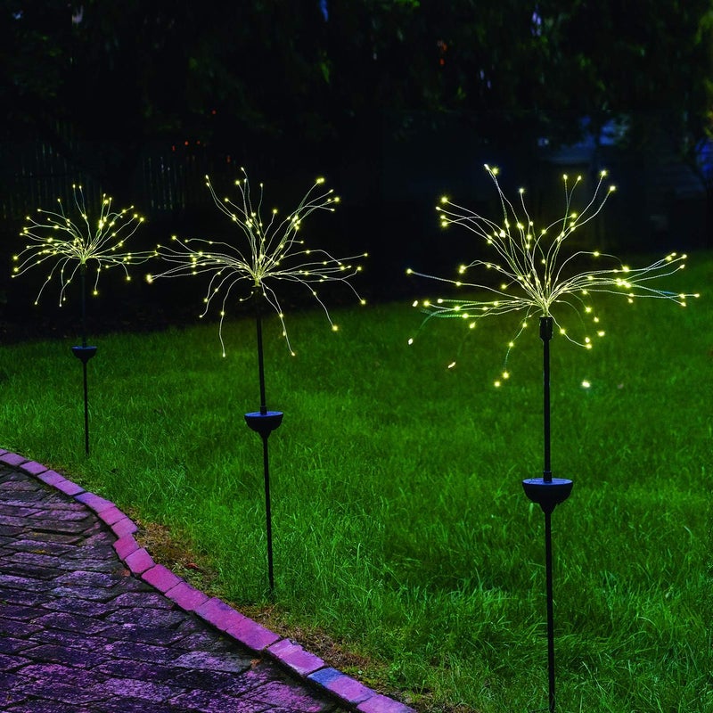 Touch Of ECO Solar LED Firework Sparkler Garden Stake Light - Outdoor Decorative Light, Flexible LED Branches, for Pathway, Garden, Outdoor Living Area - 120 LEDs, Over 3 Feet Tall - Image 5